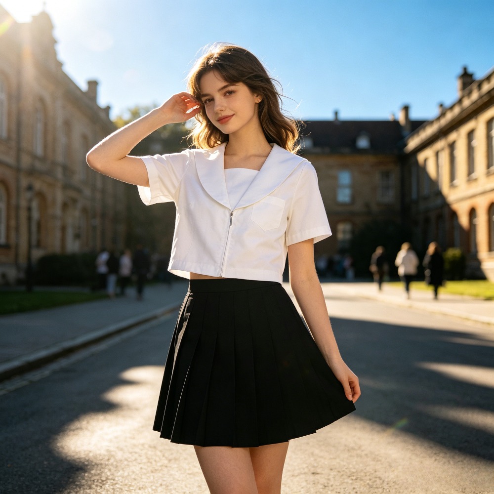 Cosplay Anime Basic - Camicia Bianca da Uniforme Scolastica JK