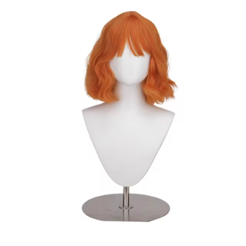 Anime Cosplay Orange Hair - Parrucche Cosplay Nami, Parrucca Corta Ondulata