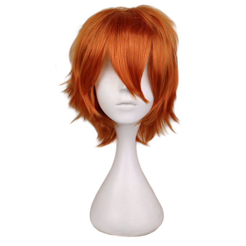 Anime Cosplay Orange Hair - Parrucca corta arancione per uomo donna