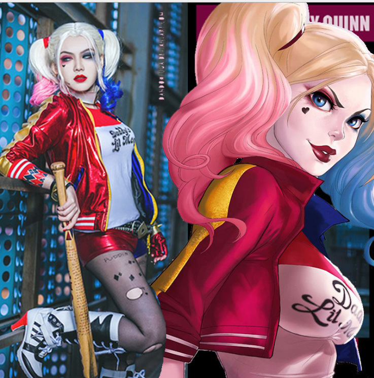 Anime Harley Quinn Cosplay - Costume da squadra suicida di Halloween
