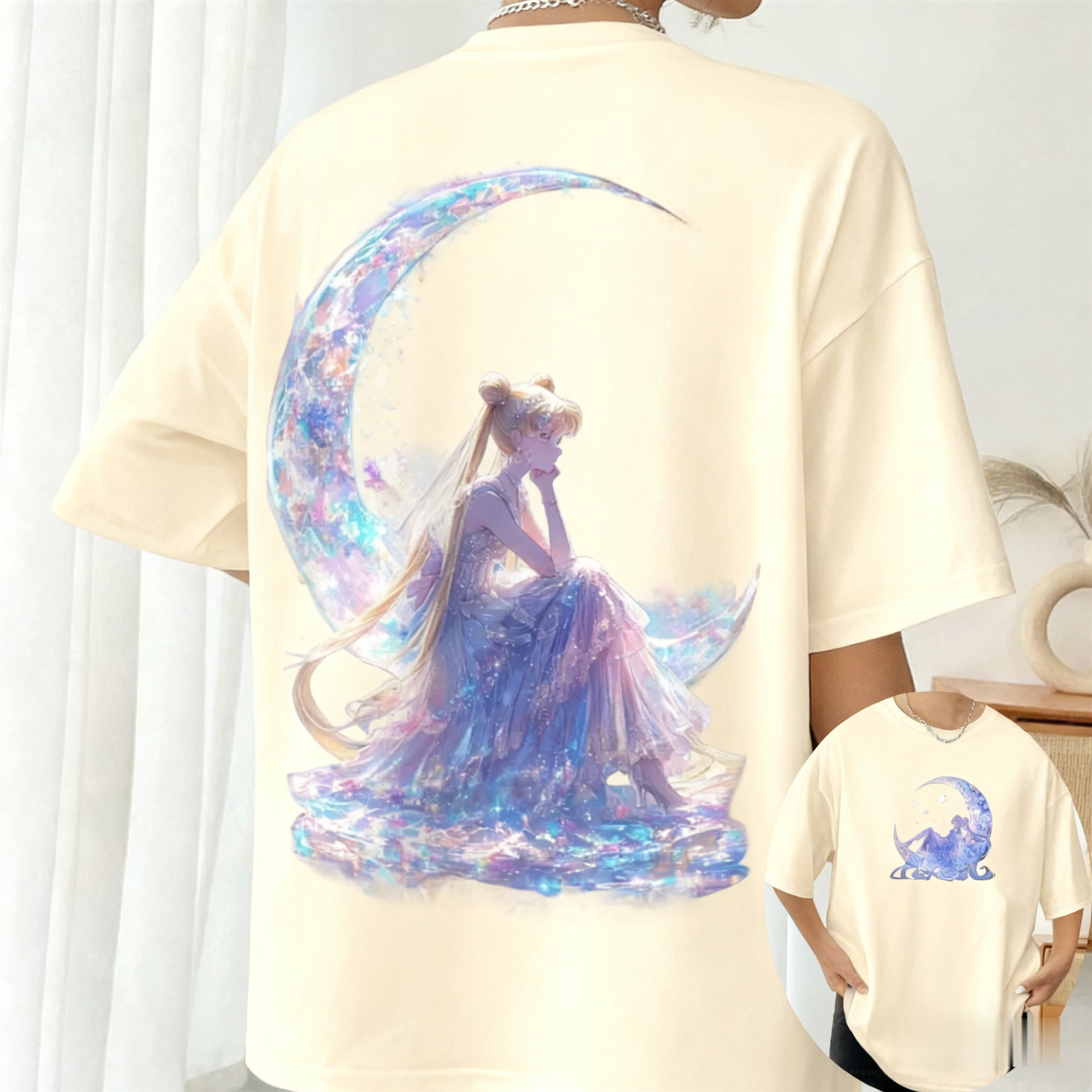 Anime Cosplay Girlfriend - T-shirt da donna in cotone stampata