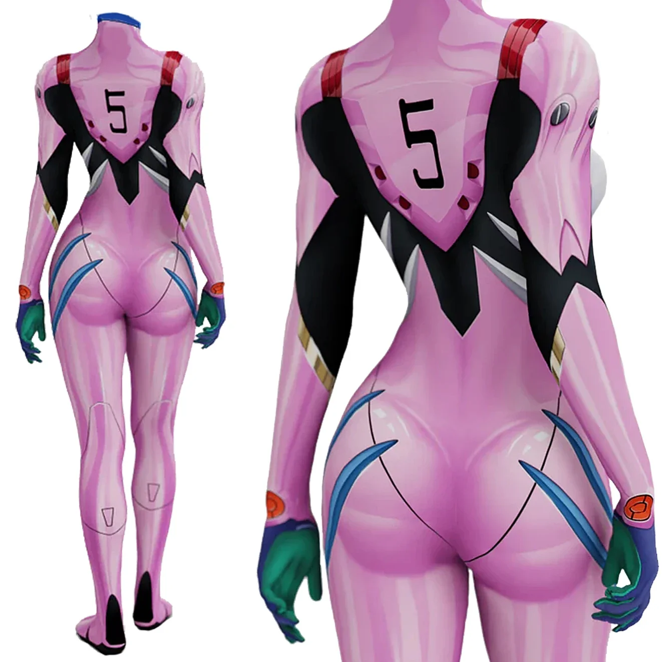 Anime EVA 05 Makinami Costume  - Anime Cosplay Jumpsuit recensione e prezzo