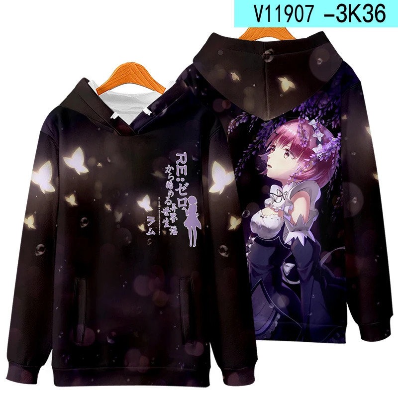 Felpa con Cappuccio 3D Re Zero - Cosplay Anime Basic recensione e prezzo