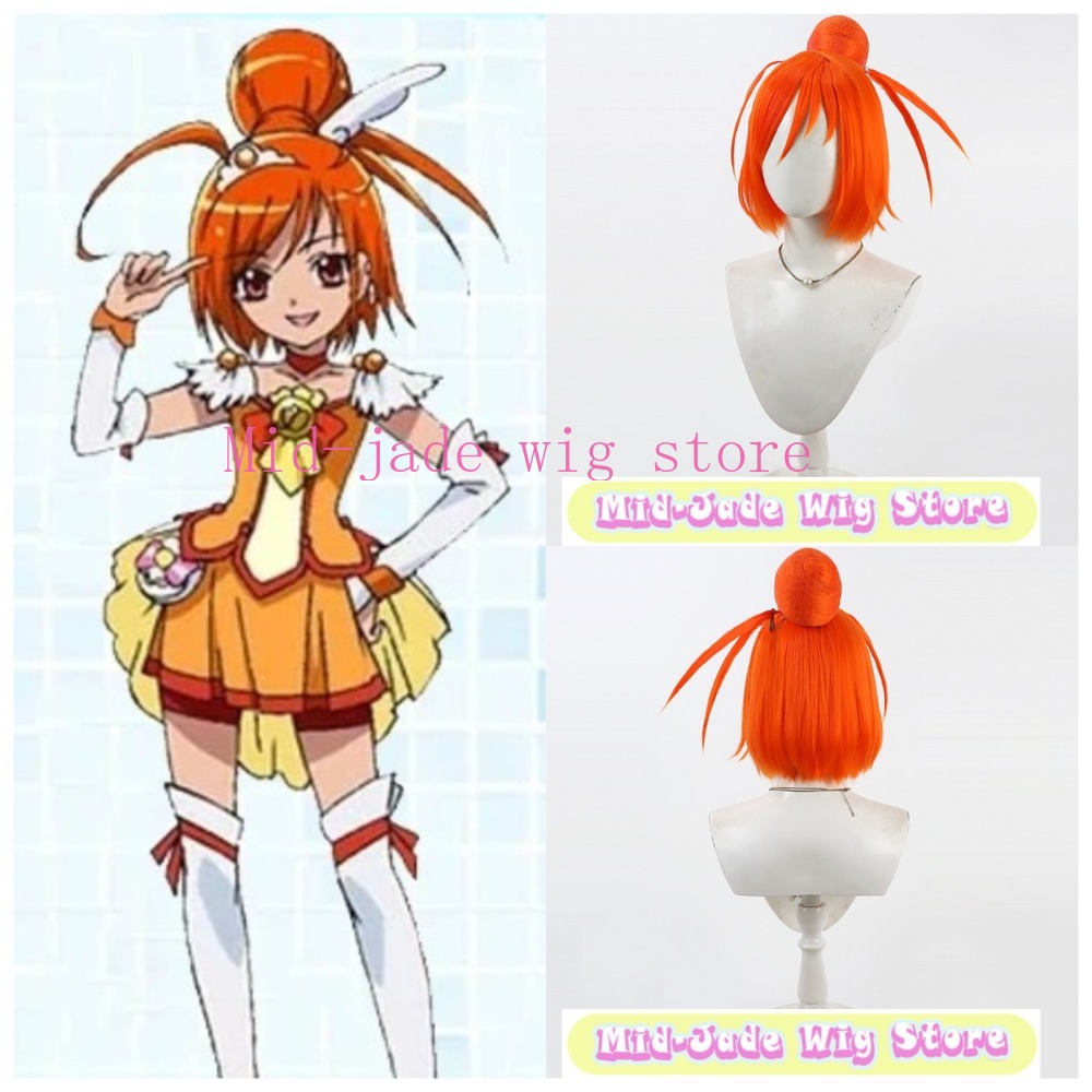 Parrucca Cosplay Smile PreCure - Anime Cosplay Orange Hair recensione e prezzo
